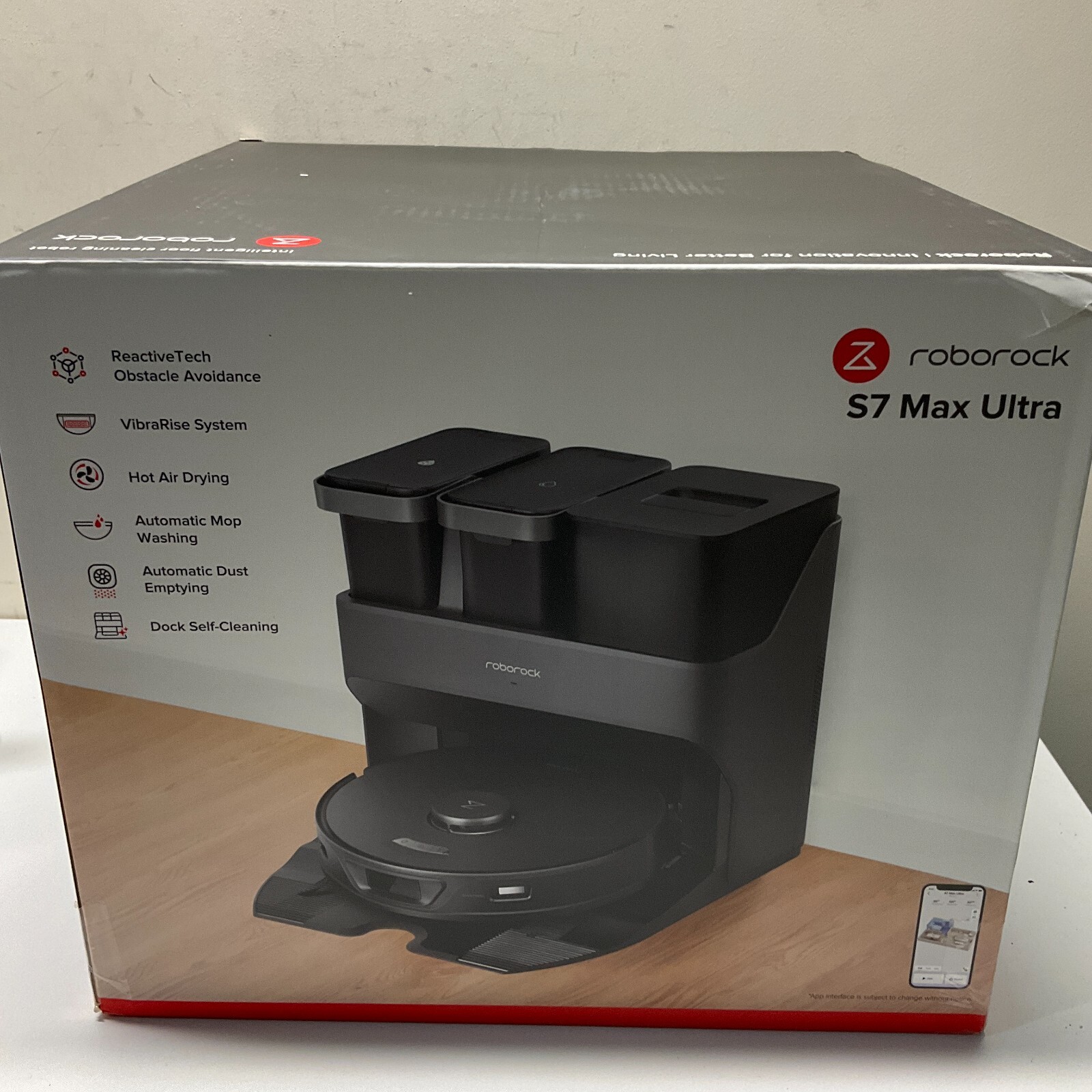 Roborock S7 Max Ultra Robot Vacuum and Mop - Black - BRAND NEW - FREE ...
