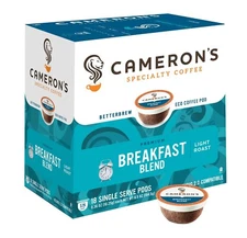 Cameron's Breakfast Blend Coffee 18 to 144 Keurig K cups Pick Any Size FREE SHIP