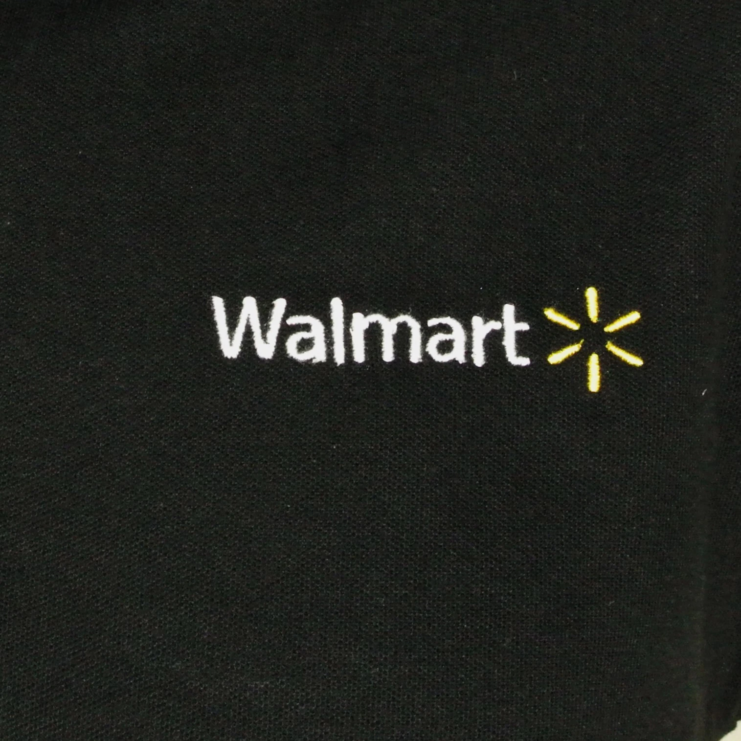WALMART Associate Uniform Polo Shirt Black