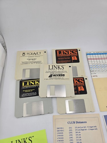 Links: The Challenge of Golf MS-DOS Floppy Disk Vintage PC Game Big Box - Picture 5 of 6