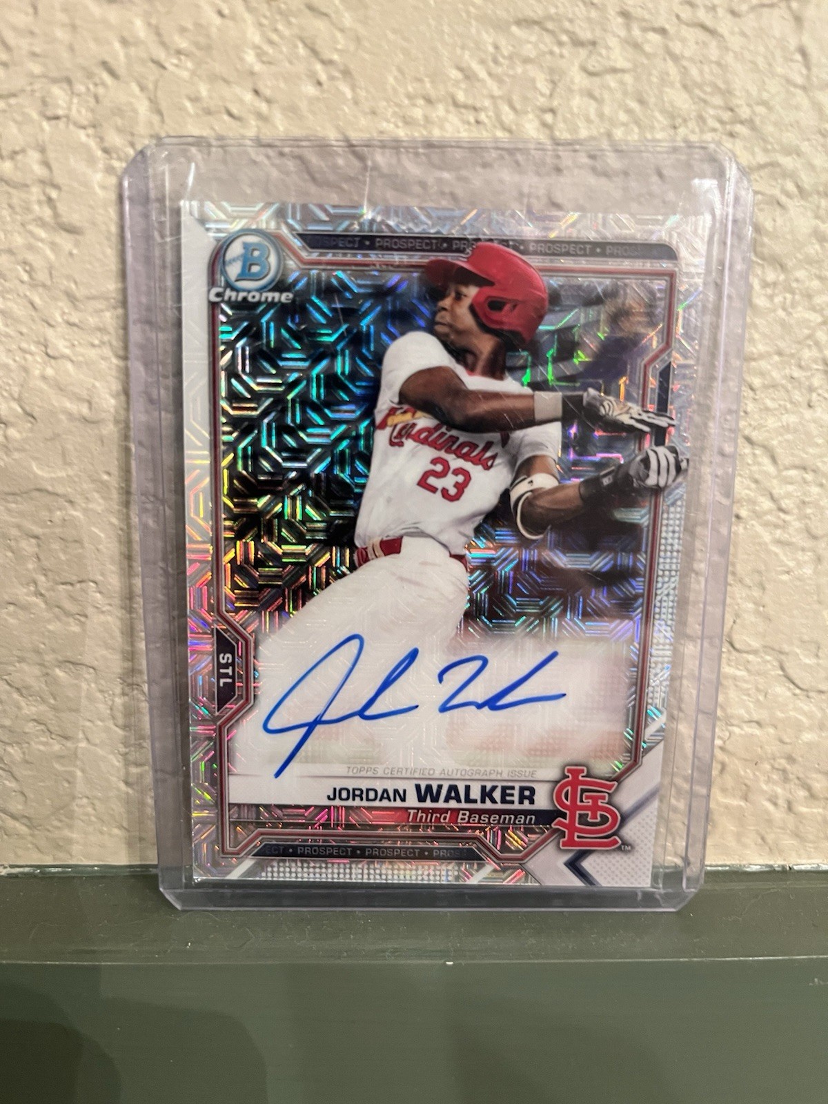 2021 Bowman Chrome - Mega Box Chrome Mojo Autographs Jordan Walker #BCMA-JW (AU,
