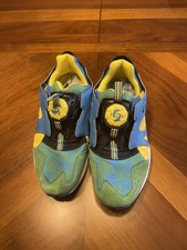 Tenis informales de gamuza trinómica PUMA Disc Blaze para hombre azul amarillo 8,5