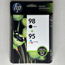 Genuine HP 98 Black  95 Tricolor Ink Cartridges Combo Pack Expired 2016