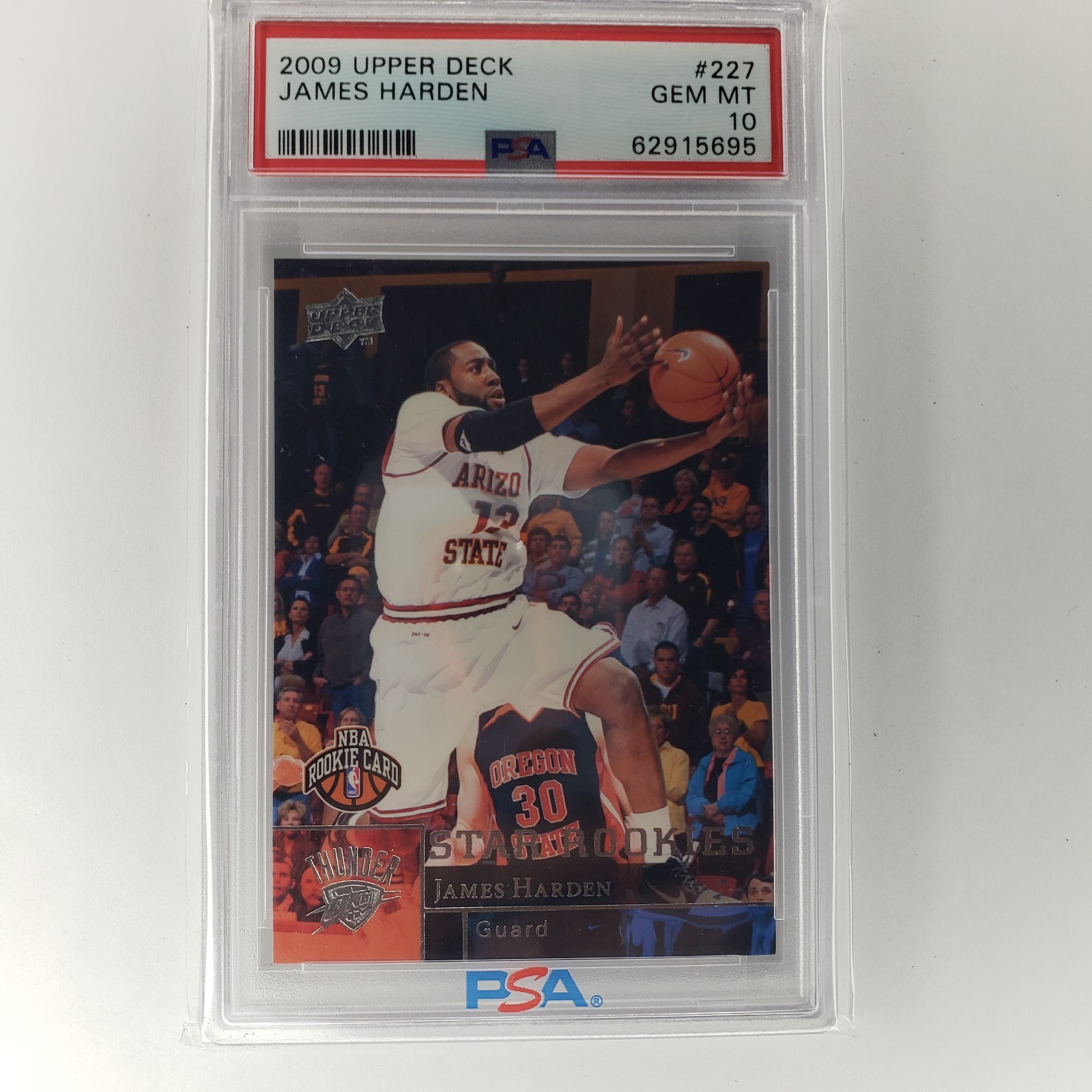 2009 UPPER DECK JAMES HARDEN RC #227  PSA 10 GEM MINT