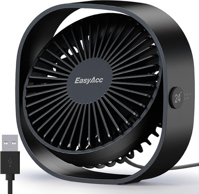Easyacc USB Small Desk Fan, Slumber Pod Fan [360°Rotatable Head &Powerful ] 3 Sp