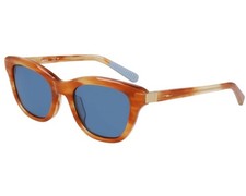 New SHINOLA SH-1503S 245 Amber Horn Sunglasses with Blue Lenses