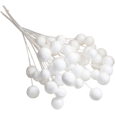 Weißer Schneeball Schaumstoff Christbaumschmuck für Urlaub Fenster Setup