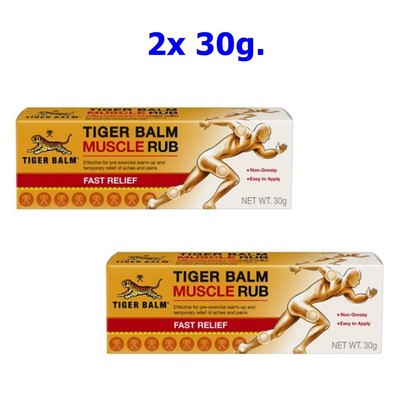 2x Tiger Balm Creme Einreiben Linderung Muskel Nacken RückenMänner Frauen 30g.