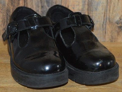 Kickers Mary Jane Schuhe Schwarz Premium Leder - UK3 EU36 Schule 