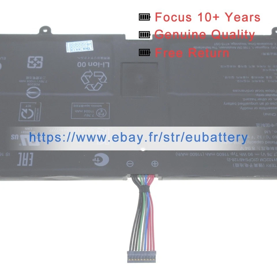 Repuesto Batería Portátil EAC64798311 LBY122CM para LG Gram 16Z90R 17Z90Q Foto 4 de 4