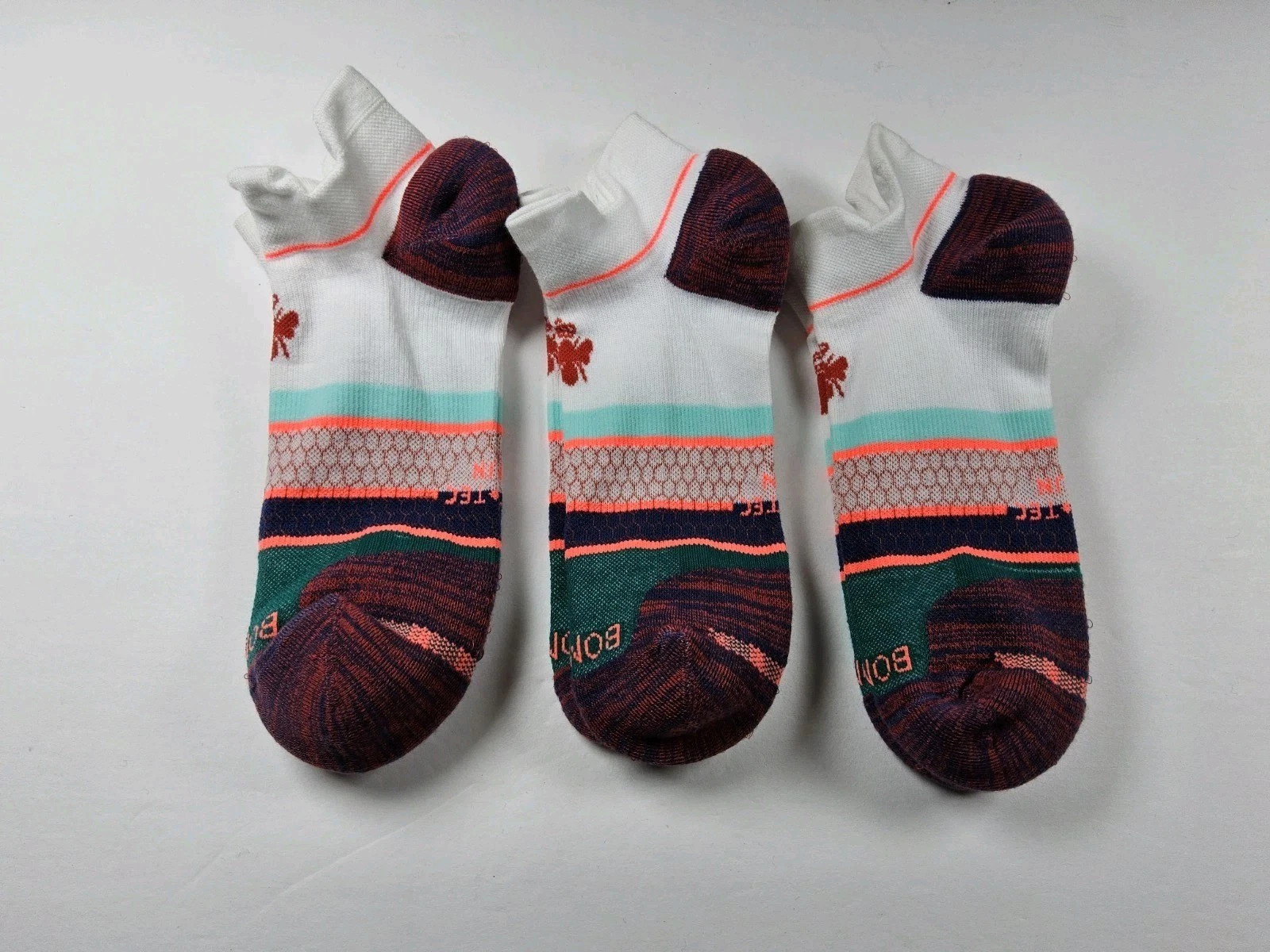 Bombas Hex-Tec Athletic Ankle Socks Lot Of 3 Pairs Size L