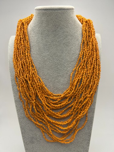 Stylish seed bead necklace.