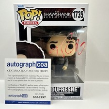 Tim Robbins AUTOGRAPH Shawshank Redemption - Andy Dufresne Signed Funko Pop ACOA