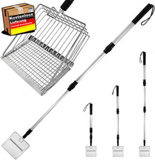 Teleskop-Schaufel f&uuml;r Tier- und Stallreinigung, 55-98 cm, Metall, Sieben