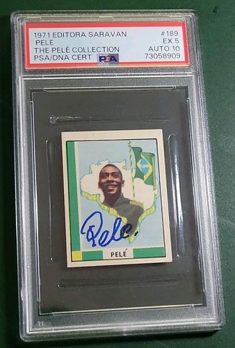 PELE OWNED 1971 Editora Saravan Minha Patria AUTOGRAPHED PSA 5/10 PoP Only 2