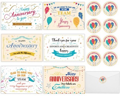 72Sets Employee Anniversary Cards Business Employee Thank You Cards Encourage...