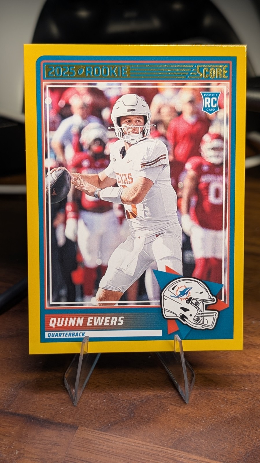 2025 Score Quinn Ewers Rookies Gold Parallel #75 Dolphins Longhorns Panini RC
