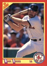 Wade Boggs 1990 Score #245 Boston Red Sox HOF FREE SHIPPING AutographDen