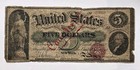 1863 Contemporary Counterfeit $5 Legal Tender Banknote — photo 1