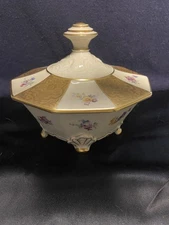 Vintage Seltmann Weiden Covered Casserole/ Tureen Bowl and Lid with Gold Trim