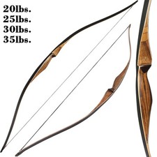Arco lungo tradizionale 54" fatto a mano archi ricurvi tiro con l'arco caccia bersaglio 20-35 libbre