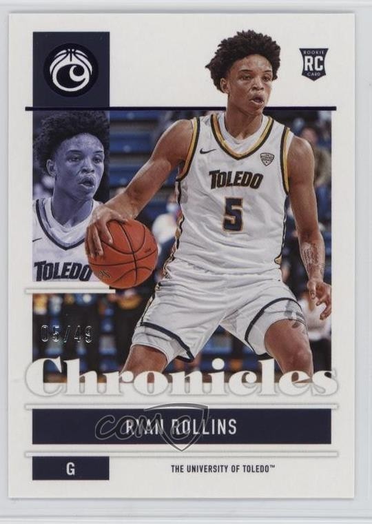 2022-23 Panini Chronicles Draft Picks Purple 5/49 Ryan Rollins #24 Rookie RC oh4