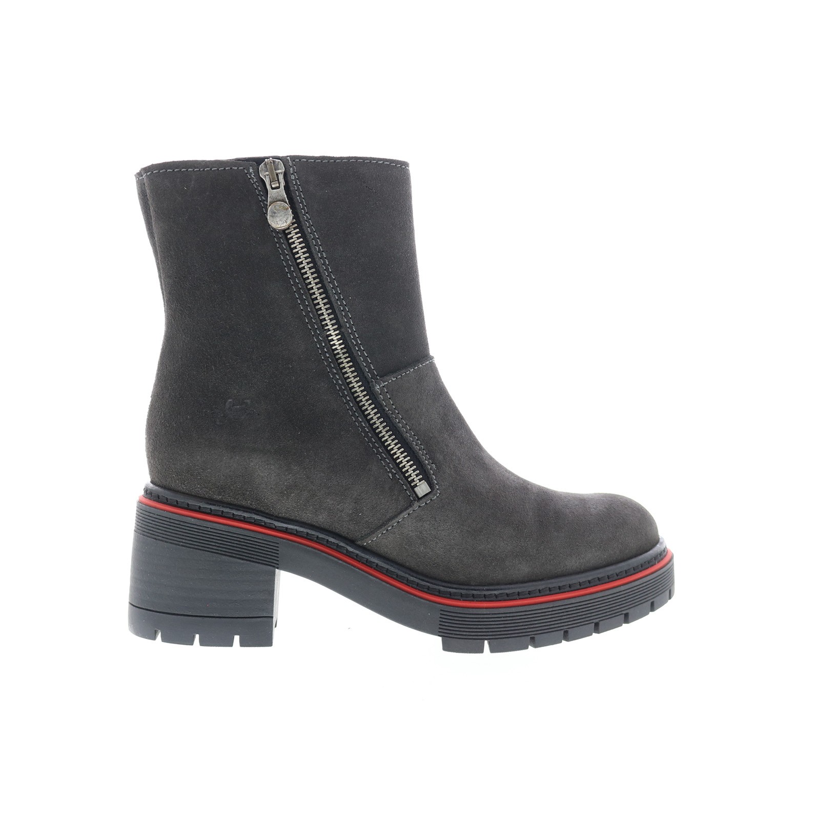 Bos. & Co. Zap Womens Gray Suede Zipper Ankle & Booties Boots 36