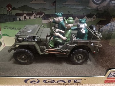 Beetle Bailey In Jeep Adventures Gate 1:18 Die Cast With Characters In Box 