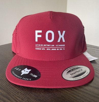 FOX Racing Mens Non Stop Tech Snapback Hat  Rust Moisture-wicking fabric NWT