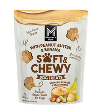 Dog Treats Peanut Butter Banana Soft Chewy Healthy Fiber 48oz USA Made