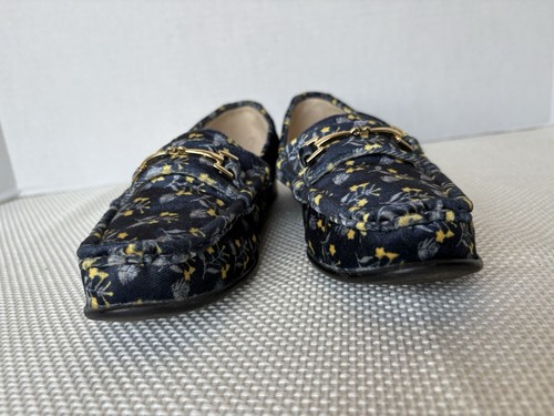 Cabi Carnaby 6005 Halbschuhe Horsebit Samt blau Blumen Horsebit Schuhe Damen 7 - Bild 9 von 11