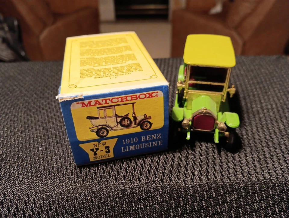 Vintage Matchbox Lesney Y-3 Models Of Yesteryear 1910 Benz Limousine Diecast - Image 3 of 4