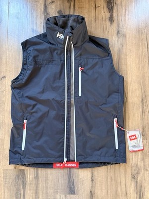 Helly Hansen Gilet Crew Vest Mens XL Navy Sailing Windbreaker 30270-597 NEW LOGO