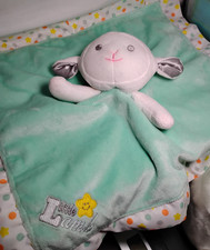New GARANIMALS WHITE MINT LAMB RATTLE SECURITY BLANKET PLUSH Vintage W/tag