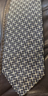 Robert Talbott Best of Class Mark Shale Navy Blue Silk Textured Necktie USA Made