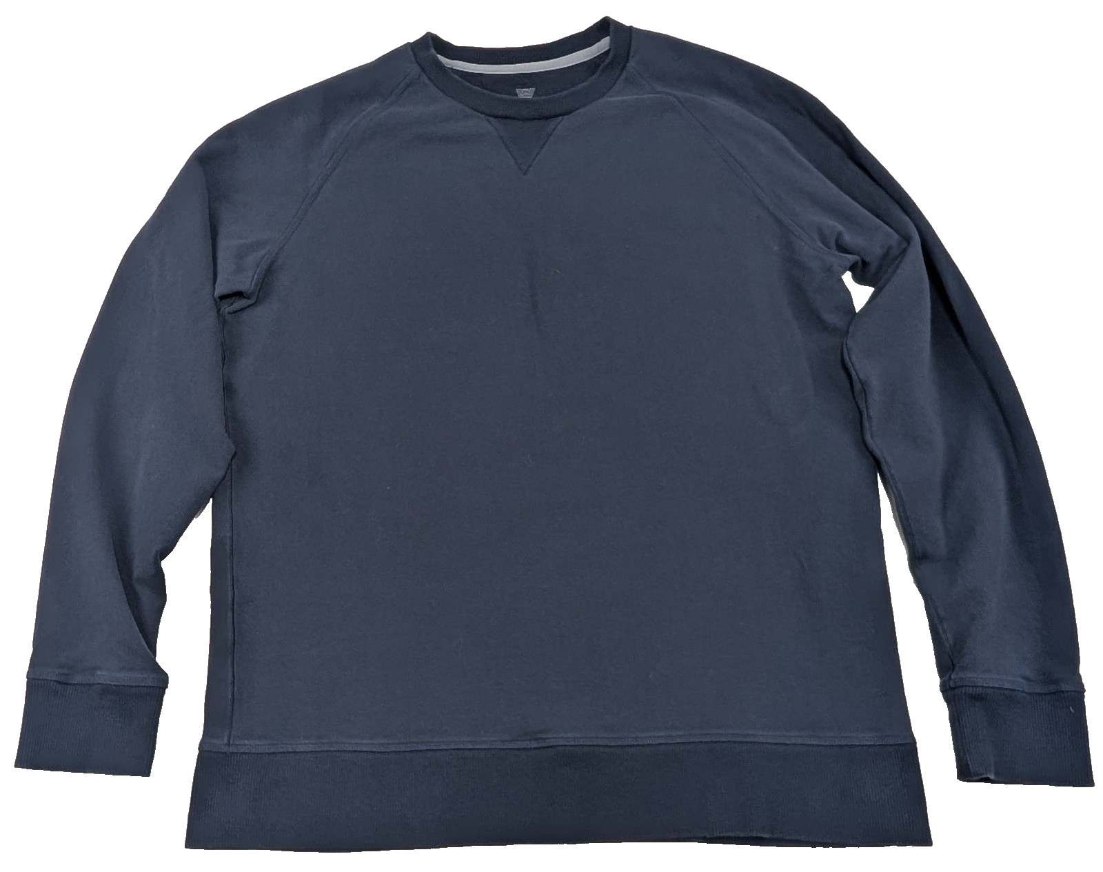 Mack Weldon ACE Atlas Navy Blue Stretch Crewneck Pullover Sweater Men M Excellen