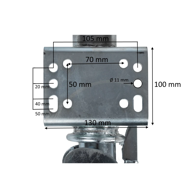 Stützrad Automatik 400 kg Traglast Anhänger Wohnwagen Automatik-Stützrad Bugrad - Bild 4 von 4