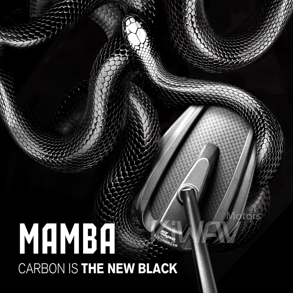 Обтекатель зеркала Mamba истинный коврик из углеродного волокна регулируемый подходит для Suzuki GSX-R GSF - Изображение 3 из 4