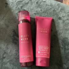 Bath  Body Works Fruity Musk Fine Fragrance Mist  Body Cream 8 oz