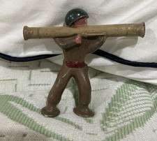 Vintage Barclay Pod Foot Lead Soldier Bazooka Gun Gunner Grenadier Nice