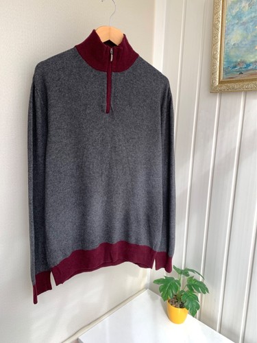 Andrea Fenzi 1/4 Zip Wollpullover Herren Größe 52 L - Bild 1 von 8
