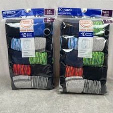 Boys Boxer Briefs Sz XXL 18 Brand New 2 Pkgs 10 Pk Multi Color 20 Total Pair