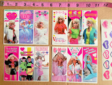 Vtg 1992 Barbie Valentine's Day Card Stickers 33 total 