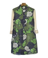 SHO KURASHINA Shirt Dresses GreenxNavyxWhite(Patterned) 2200633099084