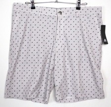 Adidas Ultimate365 Golf Shorts Mens 36 Gray Stretch Performance 8.25" AOP Print
