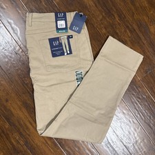 New Mens Gap 5 Pocket Pants Stretch Twill Classic Style Slim Fit Tannin 40"x32"