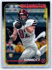 2024 Topps Chrome Refractor #262 Ben Sinnott RC - Washington Commanders