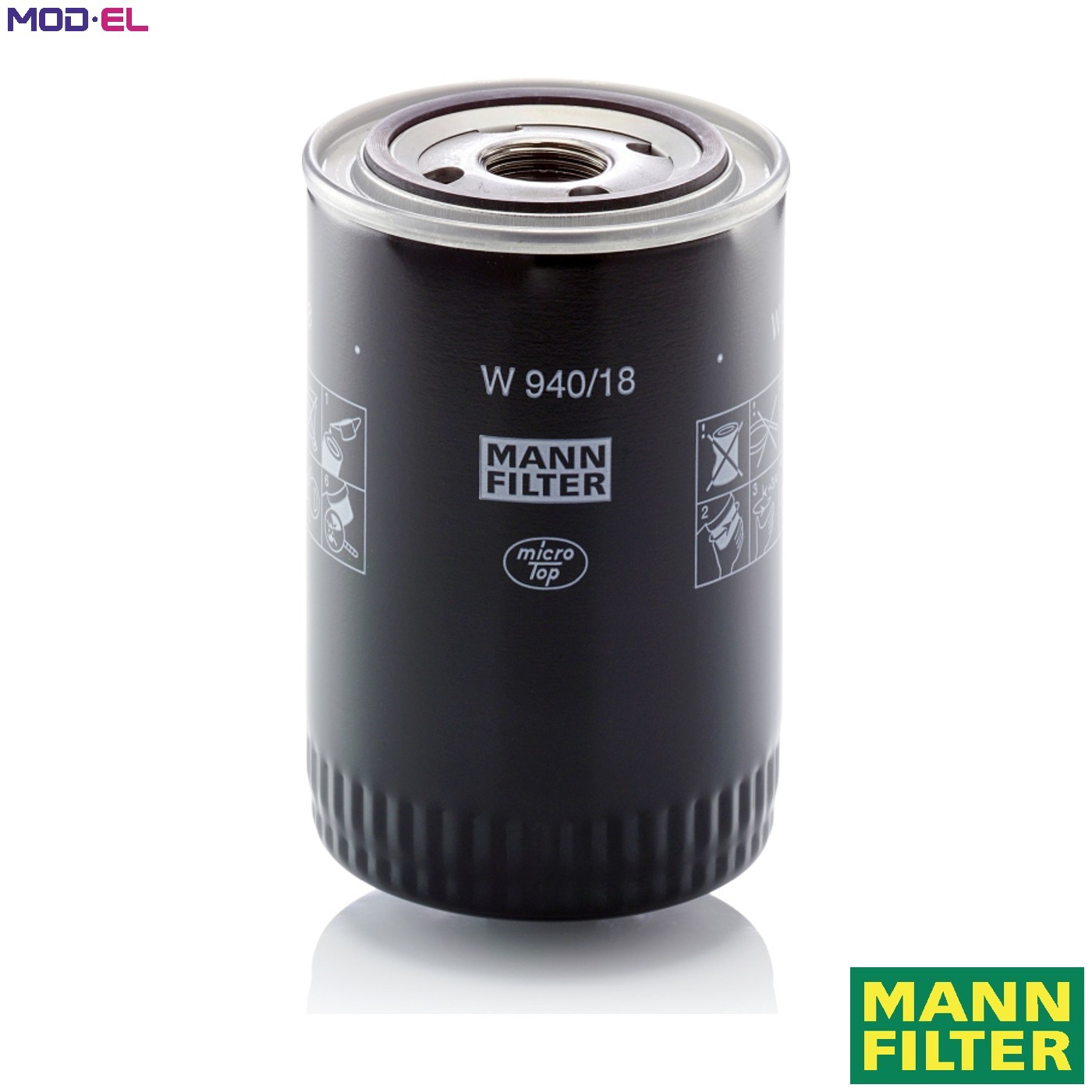 OIL FILTER W 940/18 FOR VW AGRALE DEUTZ-FAHR PUMA D 229-4 3.9L 4cyl DELIVERY DX