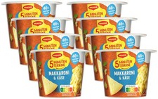 MAGGI 5 Minuten Terrine Makkaroni und Käse, leckeres Fertiggericht (8 x 63g)