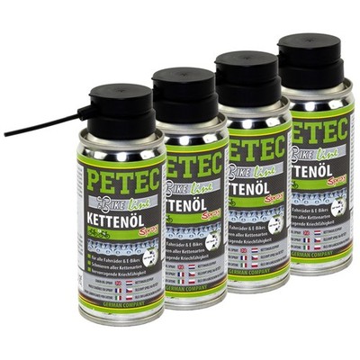Kettenöl Fahrrad Ketten Öl Spray Bike PETEC 4x 100 ml E-Bikes Kettenschmierung